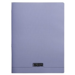 Cahier piqué 8000 POLYPRO - Violet - 48 - 5/5 (petits carreaux)