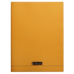 Cahier piqué 8000 POLYPRO - Orange - 48 - 5/5 (petits carreaux)