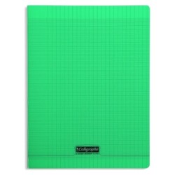 Cahier piqué 8000 POLYPRO - Vert - 192 - Séyès (grands carreaux)