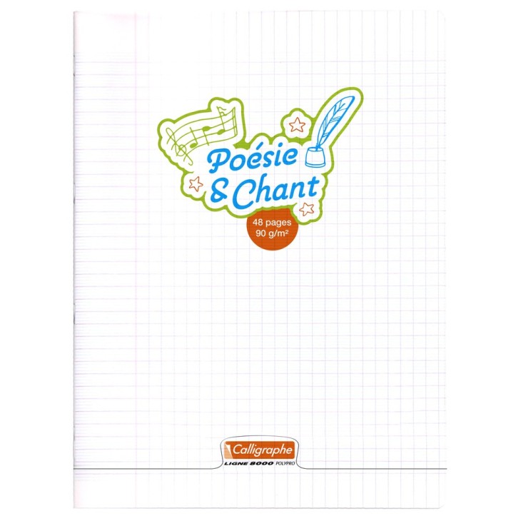 Cahier Poésie et Chant piqué 8000 POLYPRO