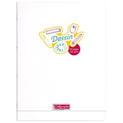 Cahier de dessin piqué 8000 POLYPRO - 48 - Dessin - 24 x 32 cm - 120 g/m²