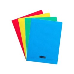 Cahier piqué 8000 POLYPRO - Assortis - 48 - Séyès (grands carreaux)