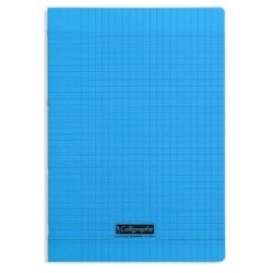 Cahier piqué 8000 POLYPRO - Bleu - 140 - Séyès (grands carreaux)