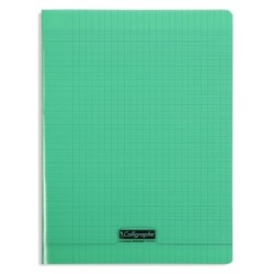 Cahier piqué 8000 POLYPRO - Vert - 192 - Séyès (grands carreaux)