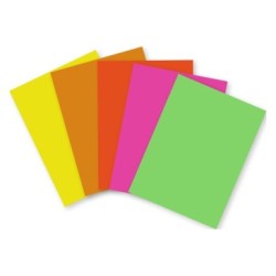 Papier affiche fluo - Assortiment - Assortiment - 21 x 29,7 cm