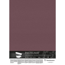 Carte pour pastel Pastelmat 360g - Lie de vin - 50 x 70 cm