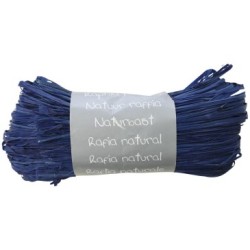 Pelote raphia naturel 50g - Bleu France