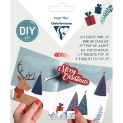 Kit carte pop-up - Rennes de Noël