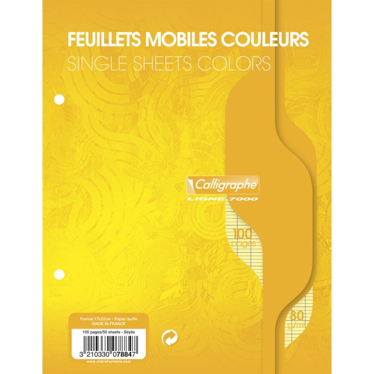 Feuillets mobiles sous film 7000