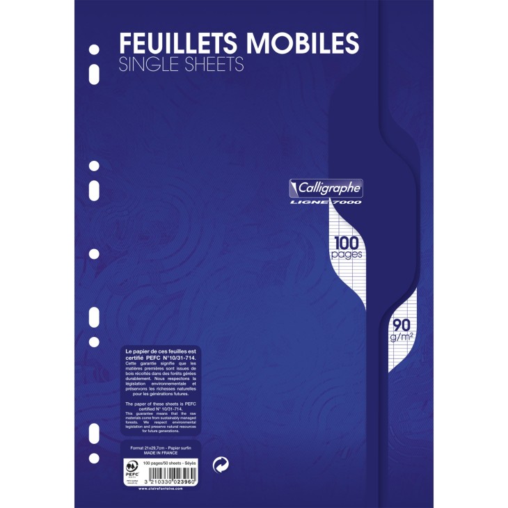 Feuillets mobiles sous film 7000