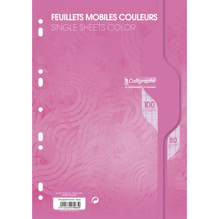 Feuillets mobiles sous film 7000