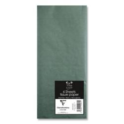 Soie, sachet 6 feuilles 50x70 cm - Vert empire