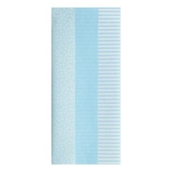 Soie, sachet 6 feuilles 50x70 cm - Bleu