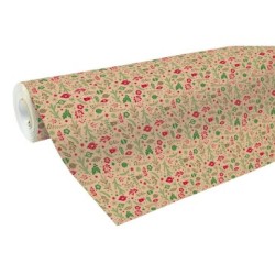 Kraft brut 70g, rouleau 50x0,70m - Multicolore noël