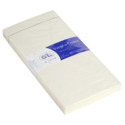 Enveloppe Vergé de France DL (11x22cm) - Blanc - Blanc - Papier vergé de France, gommé