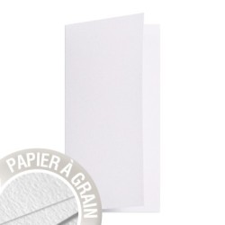 Carte pliée Grain de Pollen 10,5x21m - Blanc - Blanc