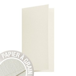 Carte pliée Grain de Pollen 10,5x21m - Perle d'ivoire - Perle d'ivoire