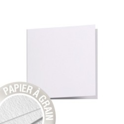 Carte pliée Grain de Pollen 11,6x11,6cm - Blanc - Blanc