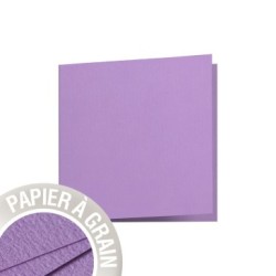 Carte pliée Grain de Pollen 11,6x11,6cm - Violette - Violette