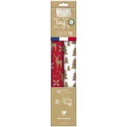 Pack 2 Tiny Rolls + bolduc, 5x0,35m - Kraft - Papier kraft - 70 g/m²