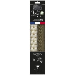 Pack 2 Tiny Rolls + bolduc, 5x0,35m - Noir & blanc - Papier affiche - 80 g/m²