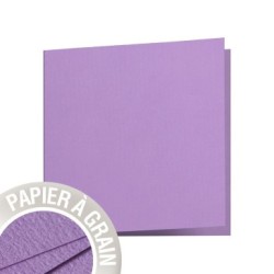 Carte pliée Grain de Pollen 13,5x13,5cm - Violette - Violette