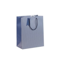 Sac cadeau large 26,5x14x33cm - Bleu 1 - Papier couché - 210 g/m²