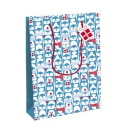 Sac cadeau large 26,5x14x33cm - Bleu 4 - Papier couché - 210 g/m²