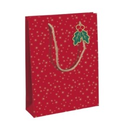 Sac cadeau large 26,5x14x33cm - Rouge 3 - Papier kraft - 210 g/m²