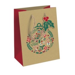 Sac cadeau moyen 21,5x10,2x25,3cm - Kraft 1 - Papier kraft - 210 g/m²