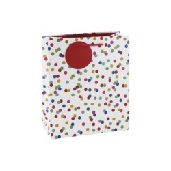 Sac cadeau moyen 21,5x10,2x25,3cm - Multicolore 6 - Papier couché - 210 g/m²