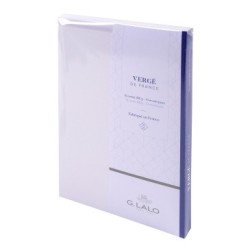 Set de correspondance authentique C6. Format: 10,7 x 15,2 cm + 11,4 x 16,2 cm - Extra blanc - Extra blanc - Papier Vergé de France - 300 g/m²