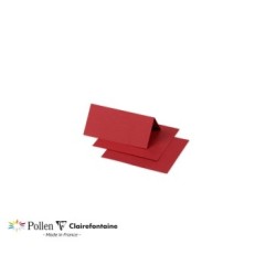 Carte pliée Pollen 8,5x8cm - Rouge groseille - Rouge groseille - Papier lisse