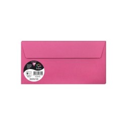 5 enveloppes Pollen DL (11x22cm) - Rose fuchsia - Rose fuchsia - Papier lisse