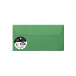 5 enveloppes Pollen DL (11x22cm) - Vert sapin - Vert sapin - Papier lisse