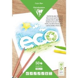 Bloc de papier blanc recyclé - 120 g/m²