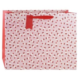 Sac shopping 37,3x11,8x27,5cm - Rose 2 - Papier couché - 210 g/m²