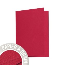 Carte pliée Grain de Pollen 11x15,5cm - Cerise - Cerise