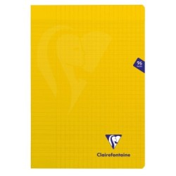 Cahier piqué Mimesys - Jaune - 96 - 21 x 29,7 cm - Séyès (grands carreaux)