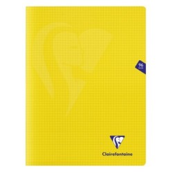 Cahier piqué Mimesys - Jaune - 96 - 24 x 32 cm - 5/5 (petits carreaux)