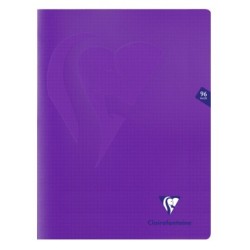 Cahier piqué Mimesys - Violet - 96 - 24 x 32 cm - 5/5 (petits carreaux)