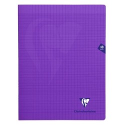 Cahier piqué Mimesys - Violet - 48 - 24 x 32 cm - Séyès (grands carreaux)