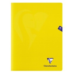 Cahier piqué Mimesys - Jaune - 48 - 24 x 32 cm - 5/5 (petits carreaux)