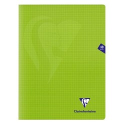 Cahier piqué Mimesys - Vert - 48 - 24 x 32 cm - 5/5 (petits carreaux)