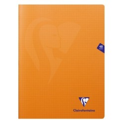 Cahier piqué Mimesys - Orange - 48 - 24 x 32 cm - 5/5 (petits carreaux)