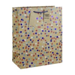 Sac cadeau large kraft 26,5x14x33cm - Multicolore 1