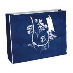 Sac shopping Kraft 37,3x11,8x27,5cm - Bleu