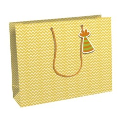 Sac shopping Kraft 37,3x11,8x27,5cm - Jaune