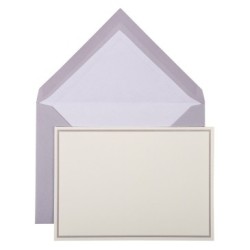 Set de correspondance fantaisie (cartes bordées) - Gris souris - Gris souris - 10,7 x 15,2 cm+11,4 x 16,2 cm