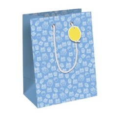 Sac cadeau moyen Excellia 21,5x10,2x25,3cm - Bleu 4